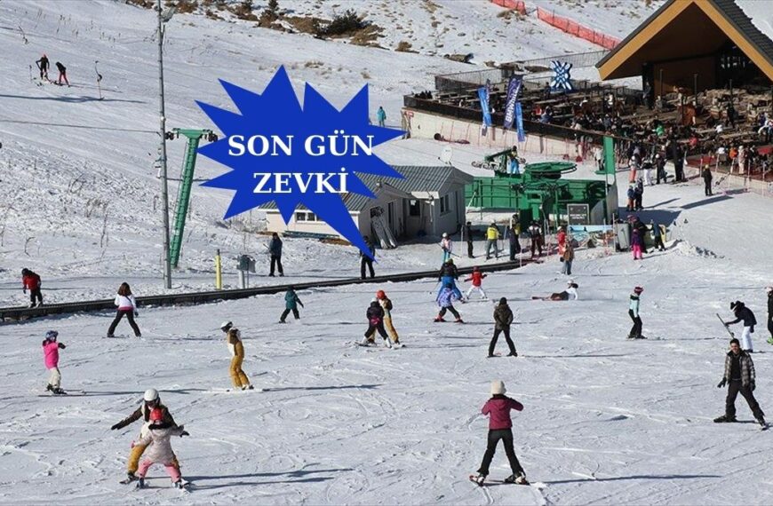 Kartalkaya’da kayak sezonu kapandı…