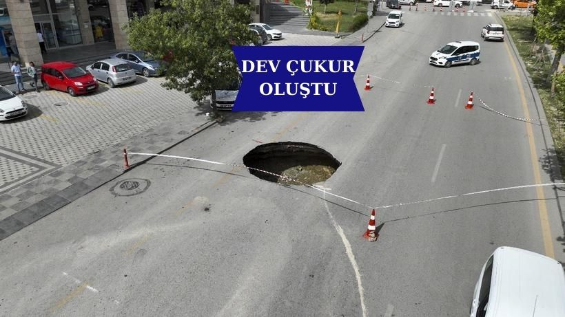 Ankara’da yol çöktü…