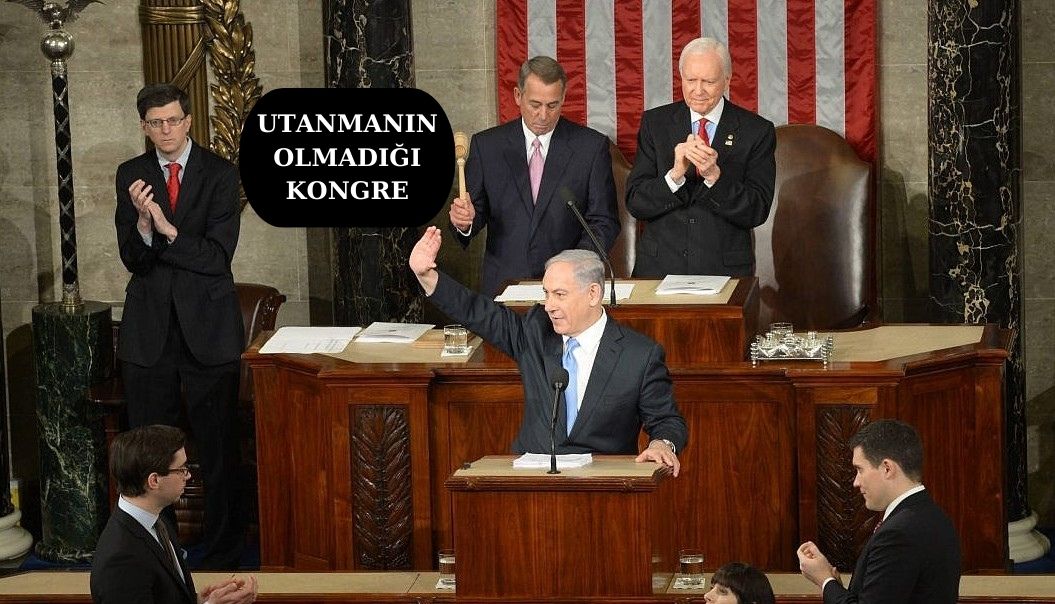 Katil Netanyahu, ABD Kongresi’nde ayakta alkışlandı…