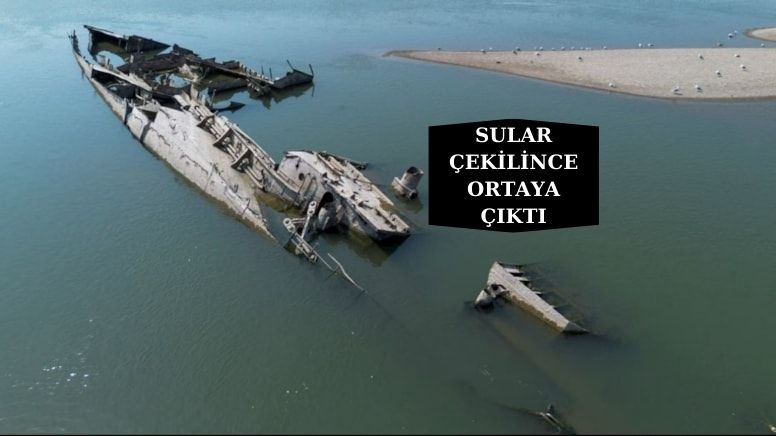 İkinci Dünya Savaşı’ndan kalma savaş gemisi…