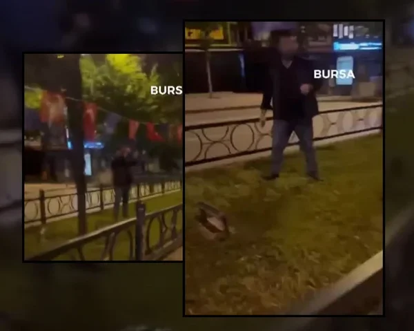 Bursa’da Türk bayrağını yakmaya çalıştı