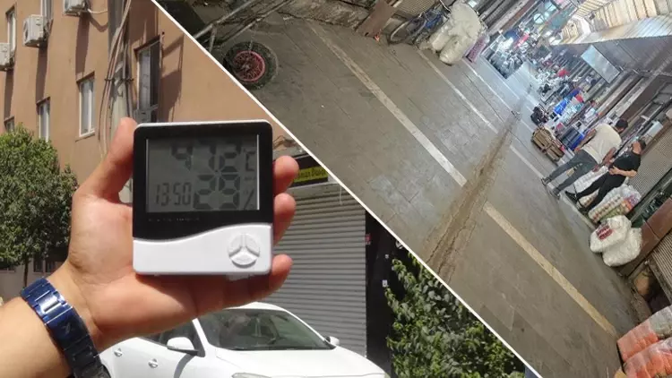 O ilçede sıcaklık 48 dereceyi gördü